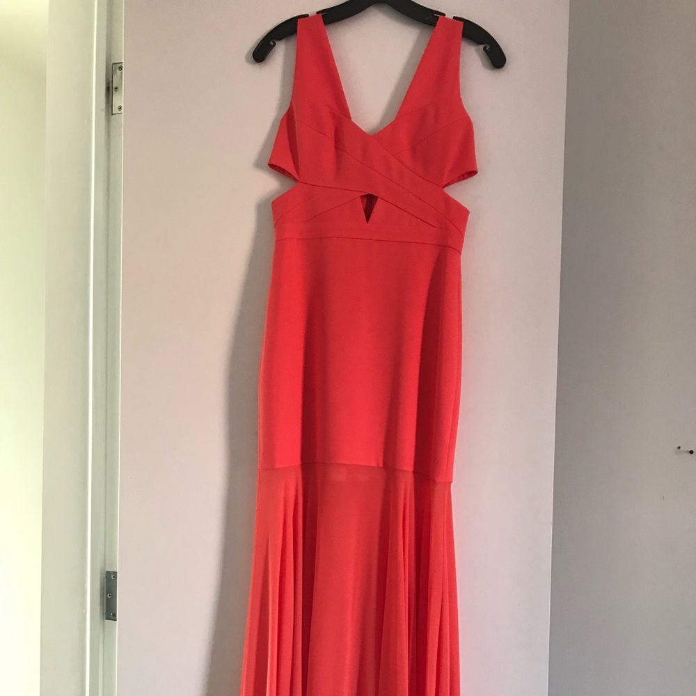 BCBG coral dress, size 0